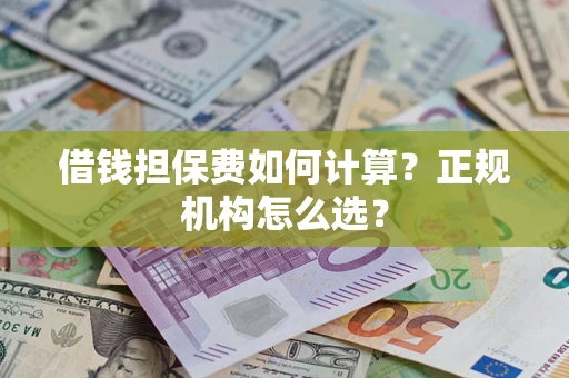 武汉借钱担保费如何计算？正规机构怎么选？