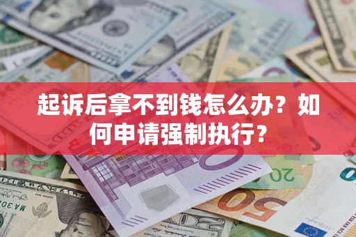 武汉起诉后拿不到钱怎么办？如何申请强制执行？