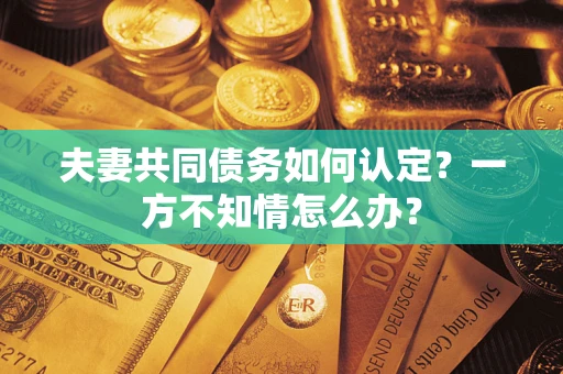 武汉夫妻共同债务如何认定？一方不知情怎么办？