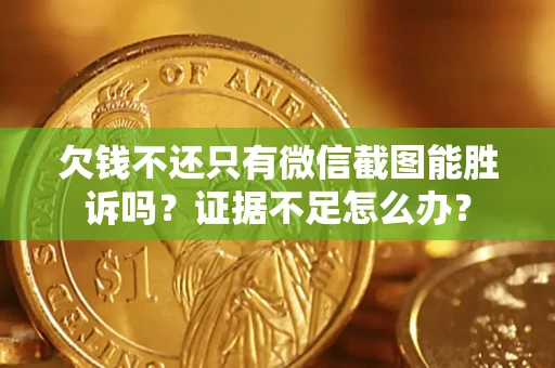 武汉欠钱不还只有微信截图能胜诉吗？证据不足怎么办？