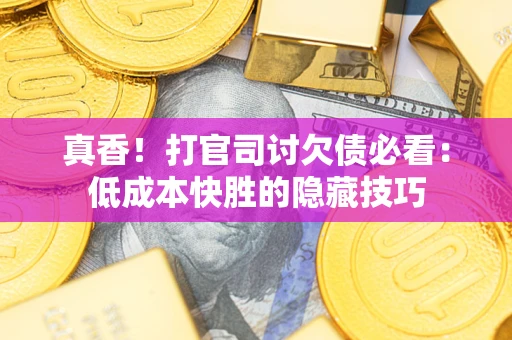 武汉真香！打官司讨欠债必看：低成本快胜的隐藏技巧