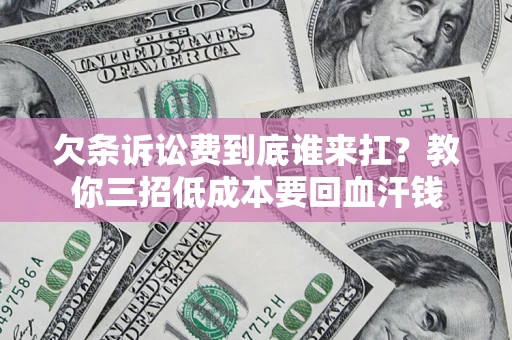 武汉欠条诉讼费到底谁来扛？教你三招低成本要回血汗钱